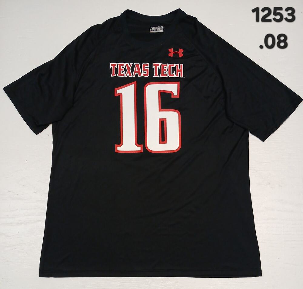 Under Armour (2XL) Black Loose #16 Kingsbury Football Jersey